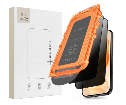 Szkło i folia ochronna Tech-Protect Szkło Prywatyzujące Quick Set Spy+ 2-Pack Do Iphone 18 Pro M